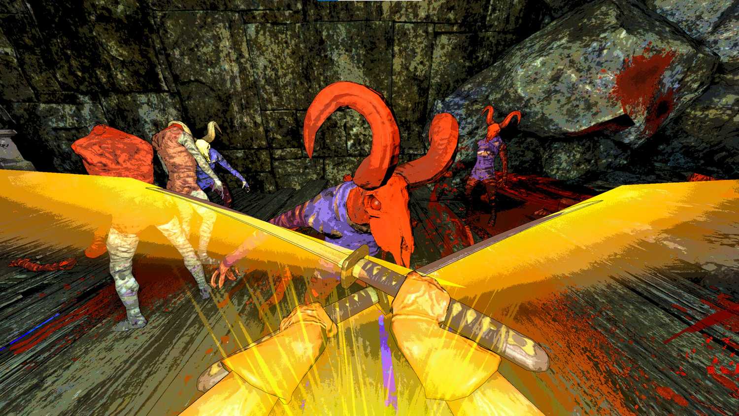 mortal sin dual katanas slicing a demon