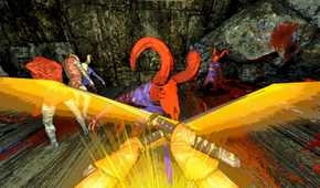 mortal sin dual katanas slicing a demon