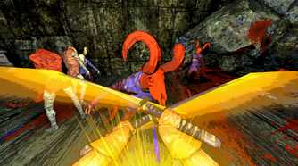 mortal sin dual katanas slicing a demon