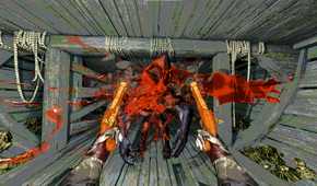 mortal sin two pistols shooting a shark