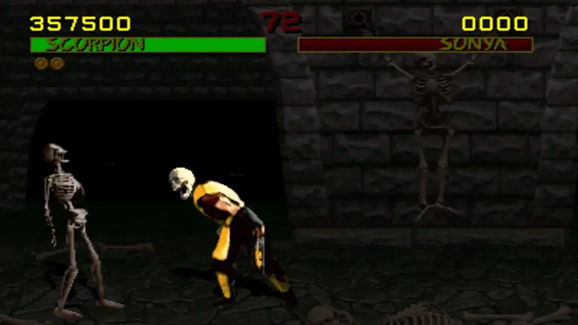 A screenshot of gameplay from Mortal Kombat 2