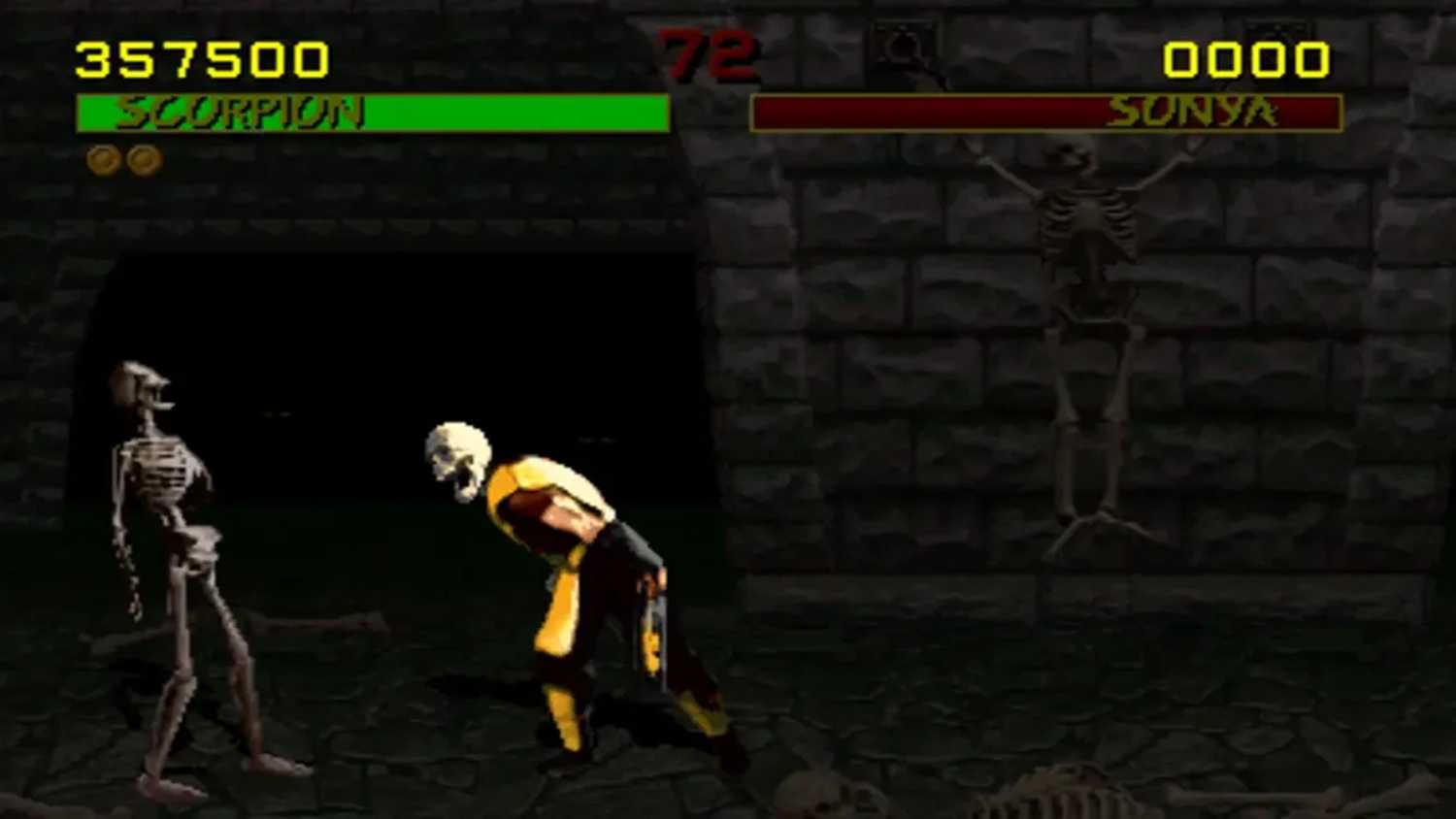 A screenshot of gameplay from Mortal Kombat 2