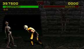 A screenshot of gameplay from Mortal Kombat 2