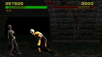 A screenshot of gameplay from Mortal Kombat 2