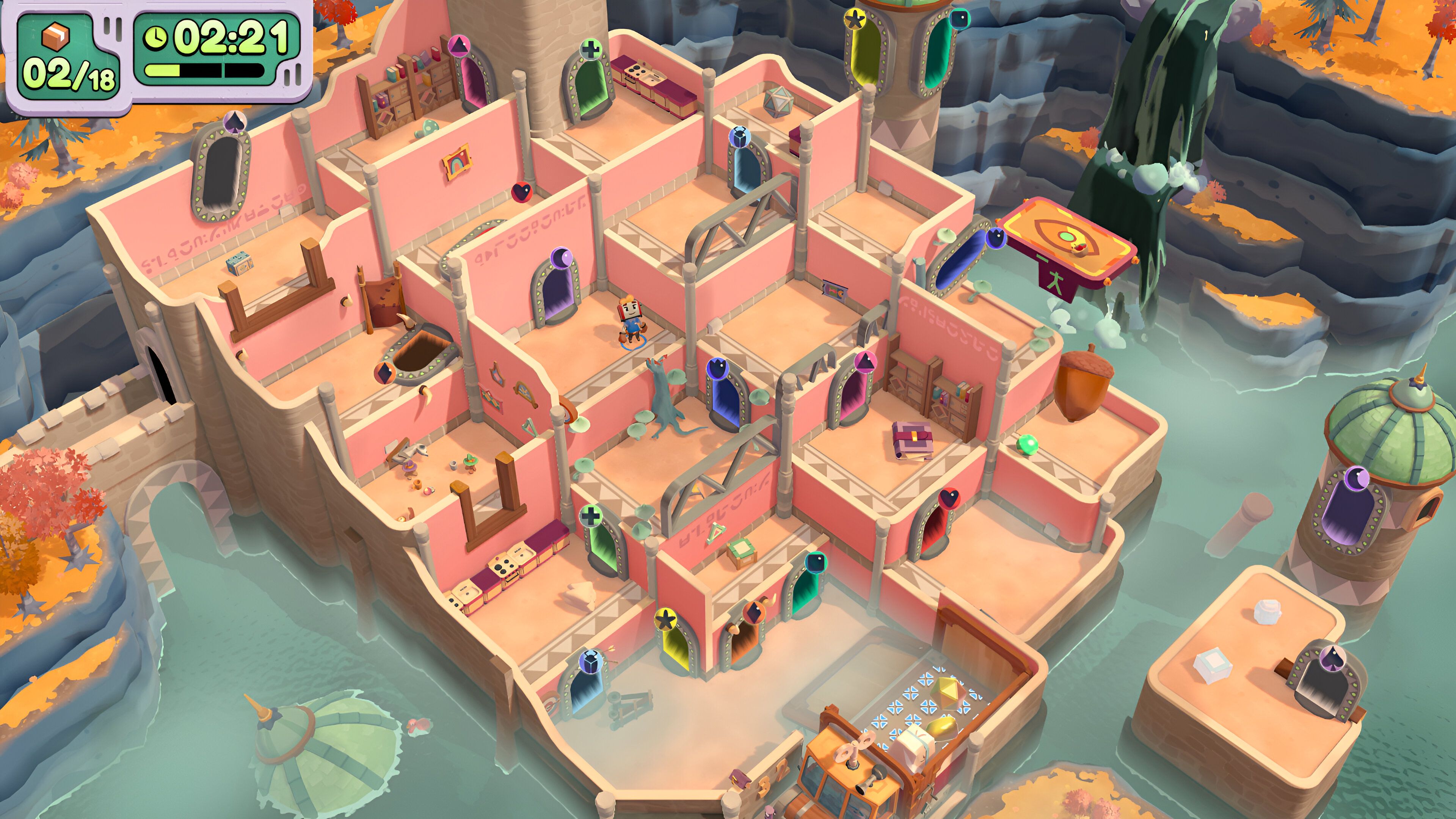 A castle in Moving Out 2.