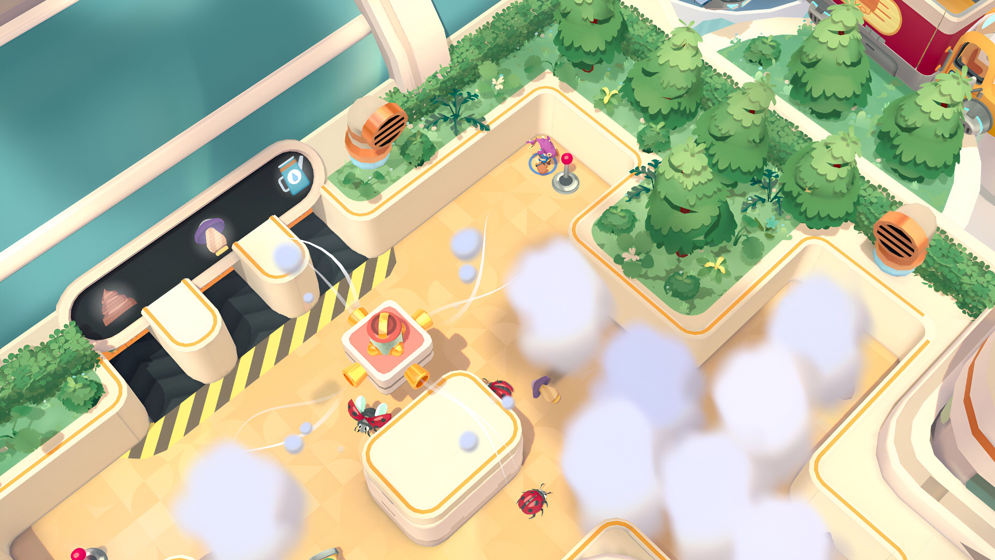 A high-tech facility in Moving Out 2.
