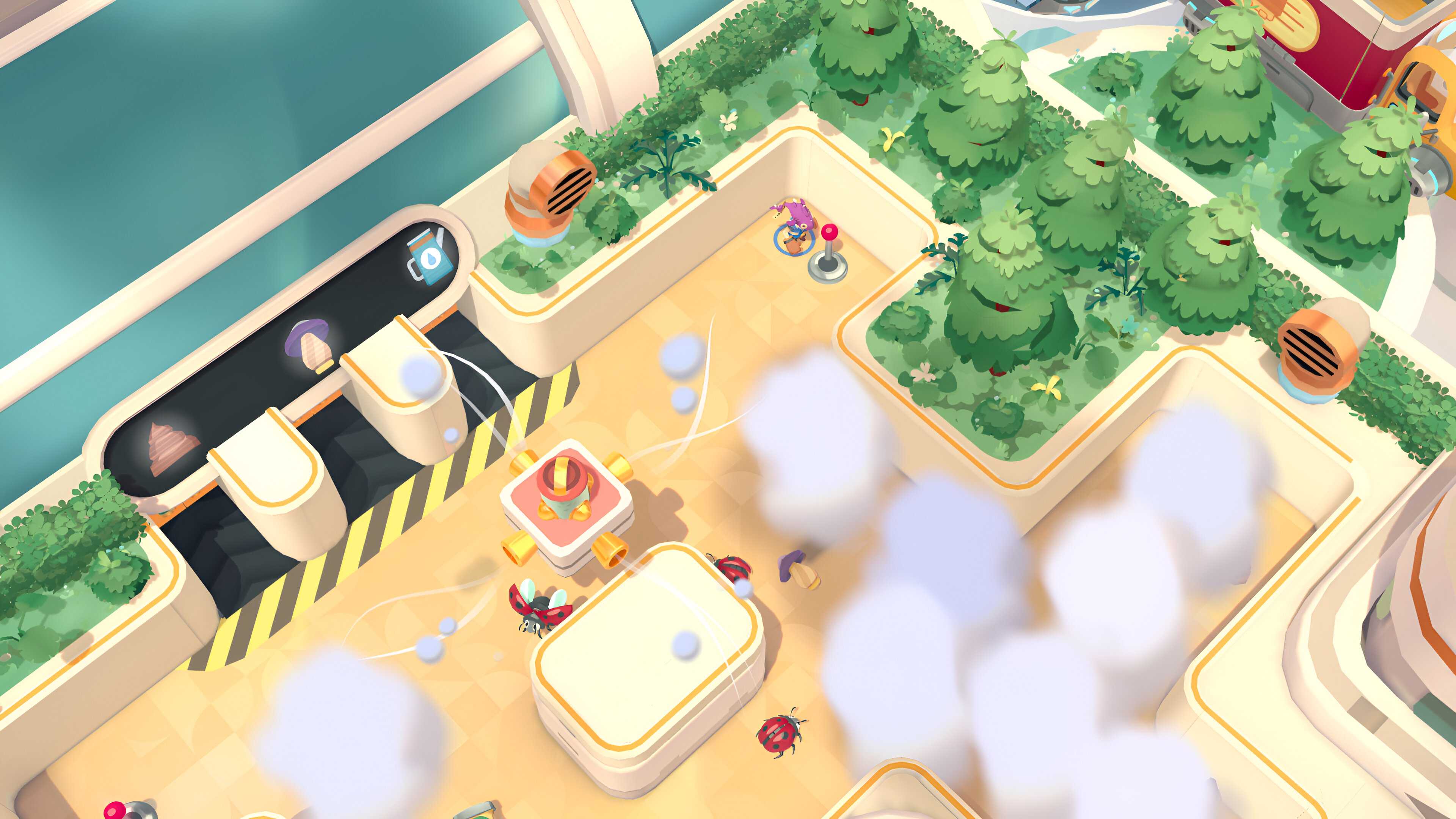 A high-tech facility in Moving Out 2.