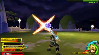 A screenshot of gameplay from Kingdom Hearts Birth by Sleep.
