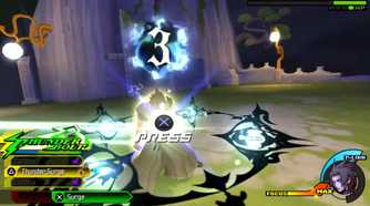A screenshot of gameplay from Kingdom Hearts Birth by Sleep.