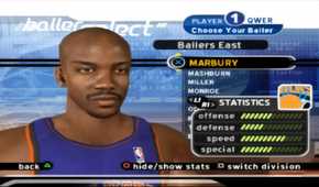 A screenshot of gameplay from NBA Ballers
