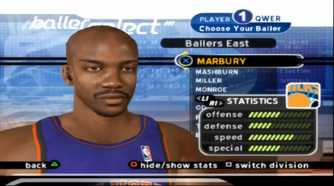 A screenshot of gameplay from NBA Ballers