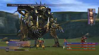 A screenshot of gameplay from Final Fantasy X.