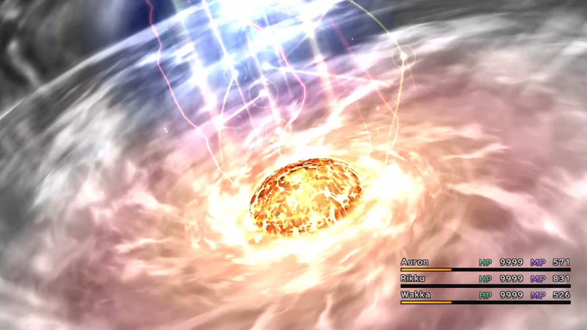 A screenshot of gameplay from Final Fantasy X.