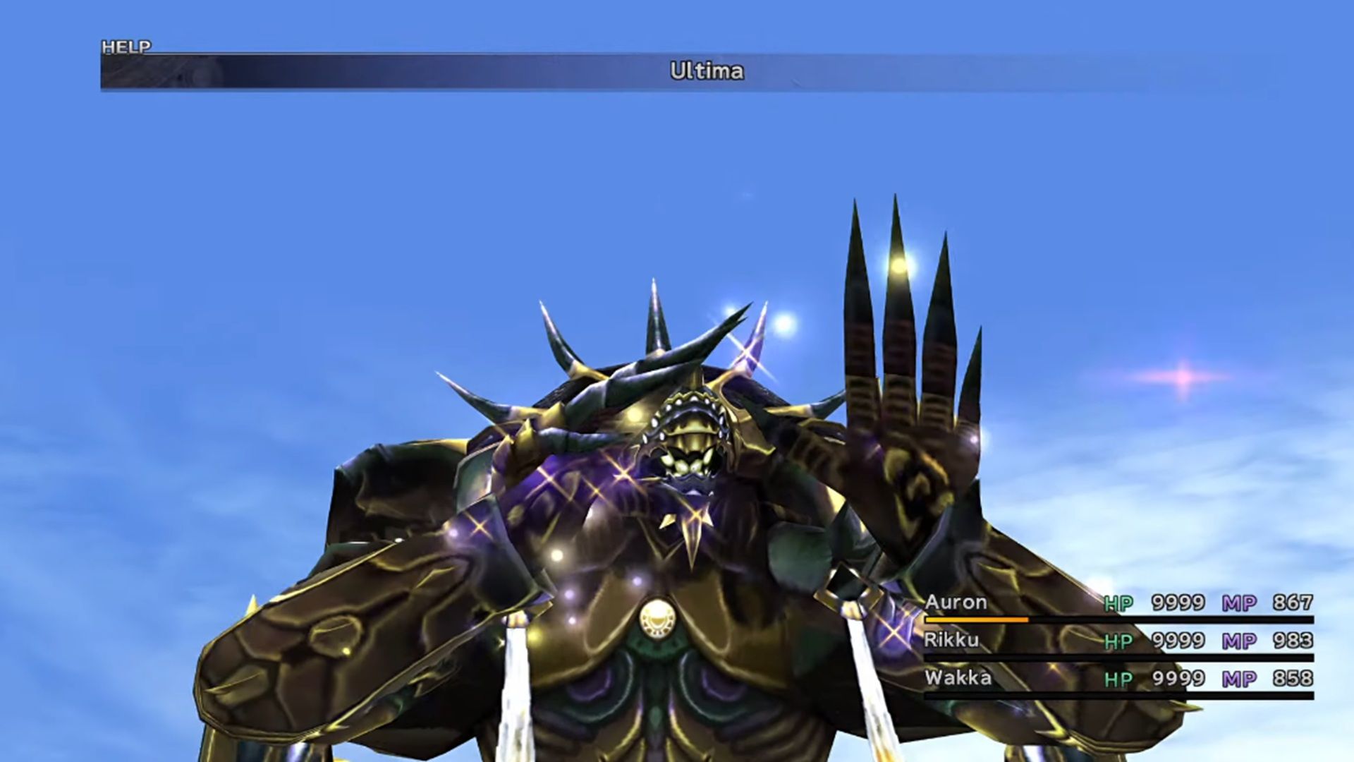 A screenshot of gameplay from Final Fantasy X.