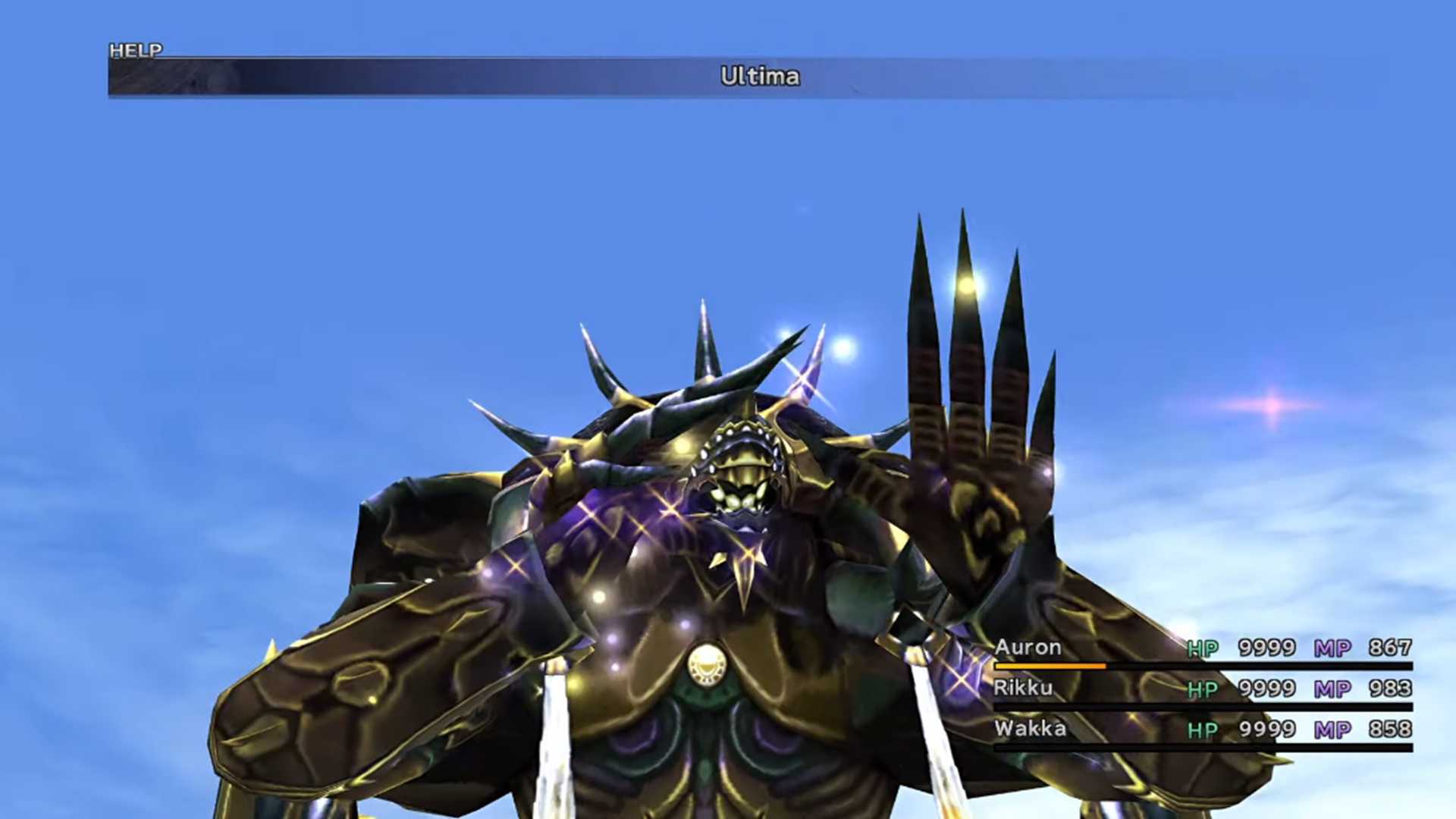 A screenshot of gameplay from Final Fantasy X.