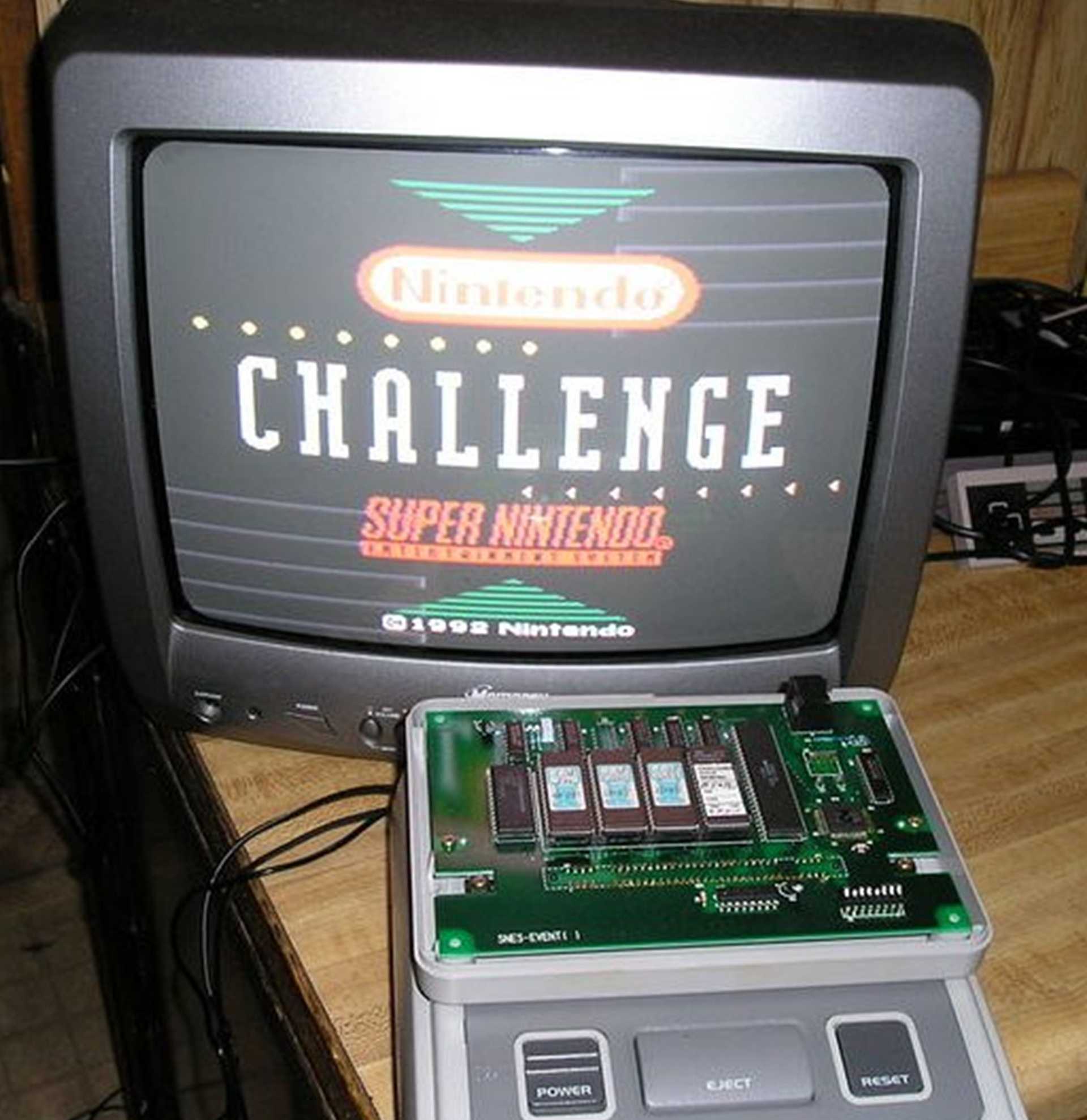 A picture of the cartridge for the Nintendo Campus Challenge 1992 event running.