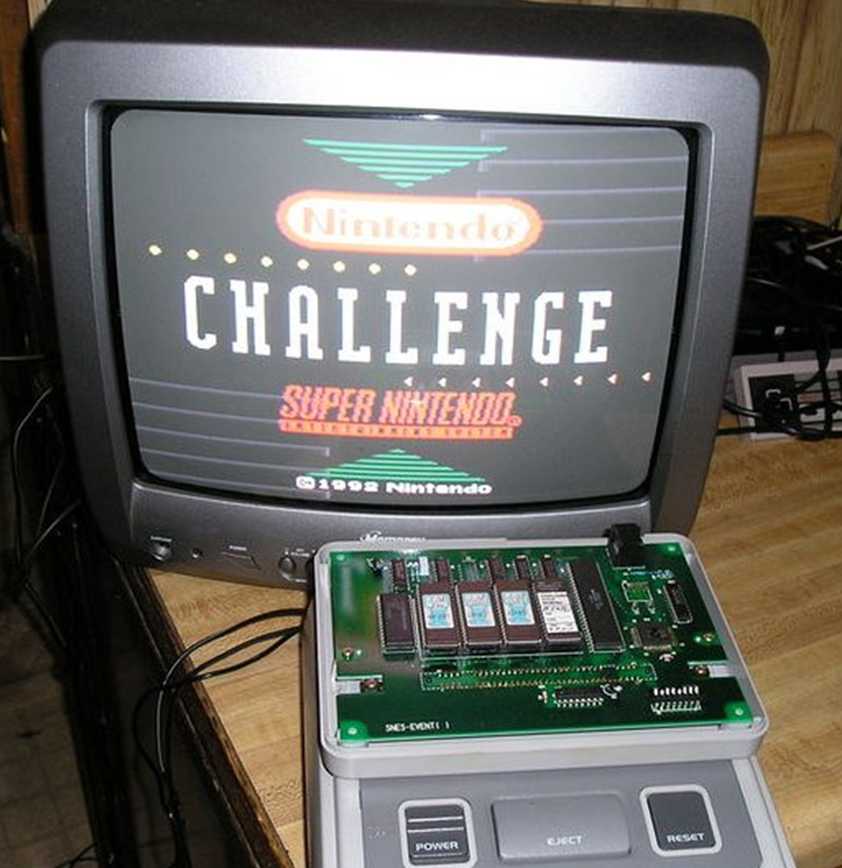 A picture of the cartridge for the Nintendo Campus Challenge 1992 event running.