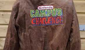 A picture of a jacket worn by staff at the Nintendo Campus Challenge.