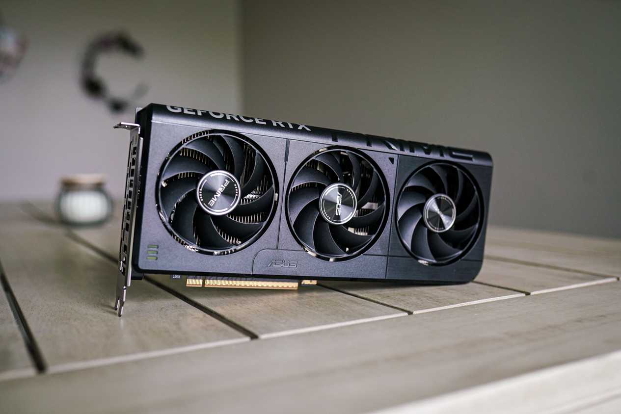 An image of an NVIDIA GeForce RTX 5060 Ti GPU.