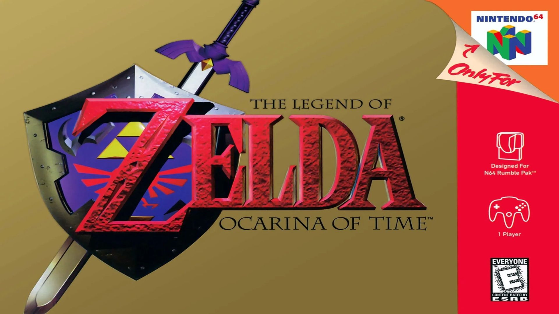 The box art for The Legend of Zelda: Ocarina of Time.