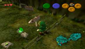 A screenshot of gameplay from The Legend of Zelda: Ocarina of Time