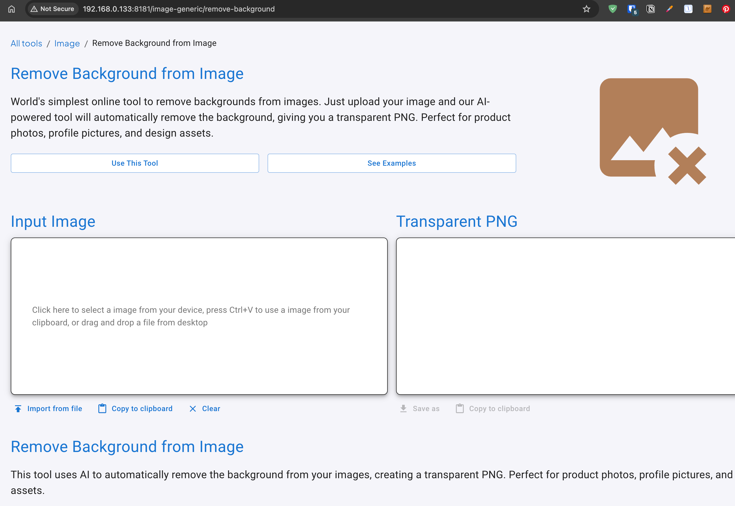 omnitools - image background removal