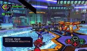 A screenshot of gameplay from Phantasy Star Online