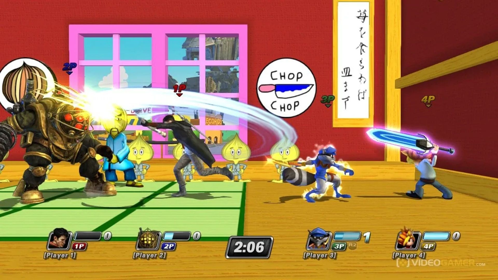 A screenshot of gameplay from PlayStation All-Stars