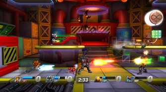 A screenshot of gameplay from PlayStation All-Stars