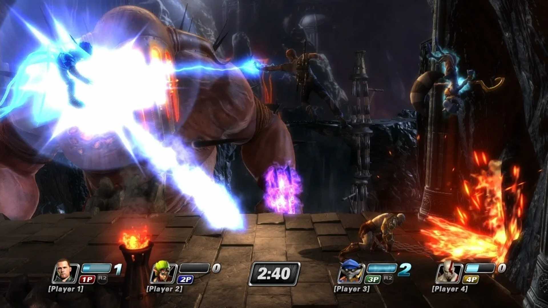 A screenshot of gameplay from PlayStation All-Stars.