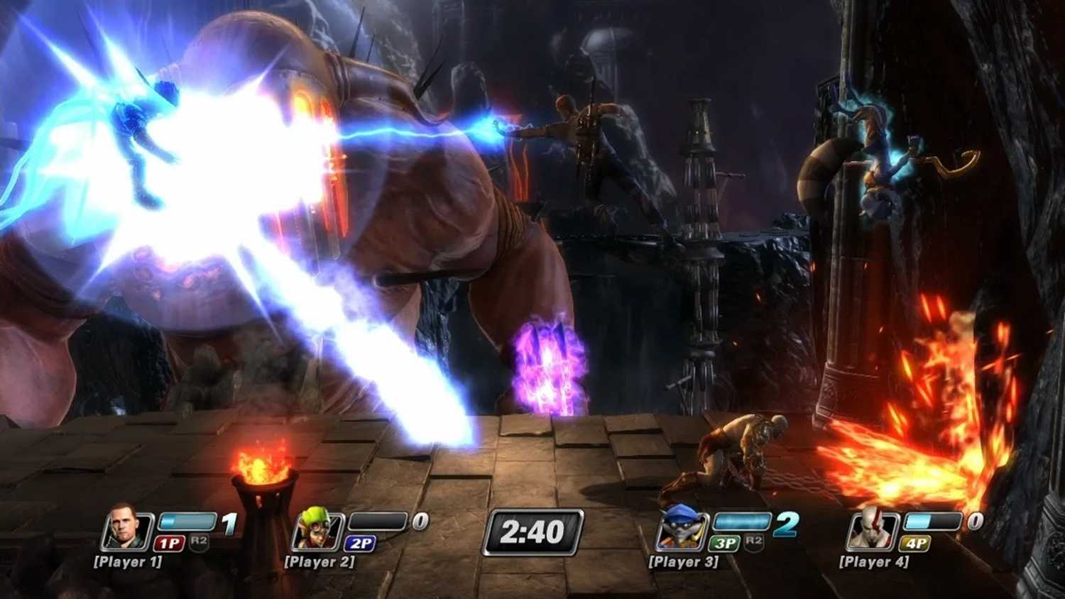 A screenshot of gameplay from PlayStation All-Stars.