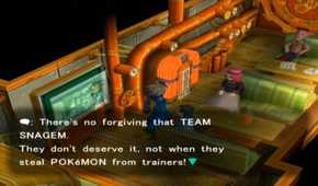 A screenshot of gameplay from Pokémon Colosseum