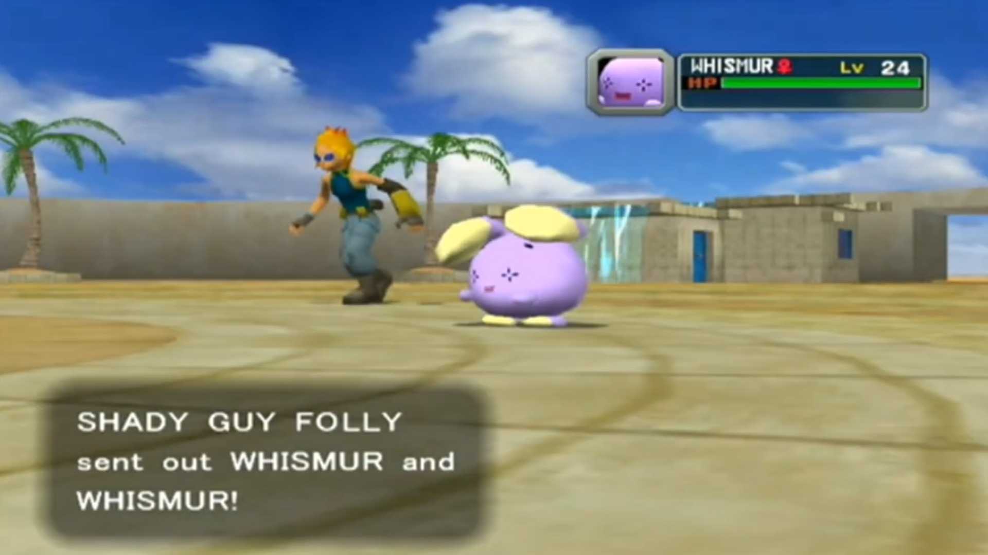 A screenshot of gameplay from Pokémon Colosseum