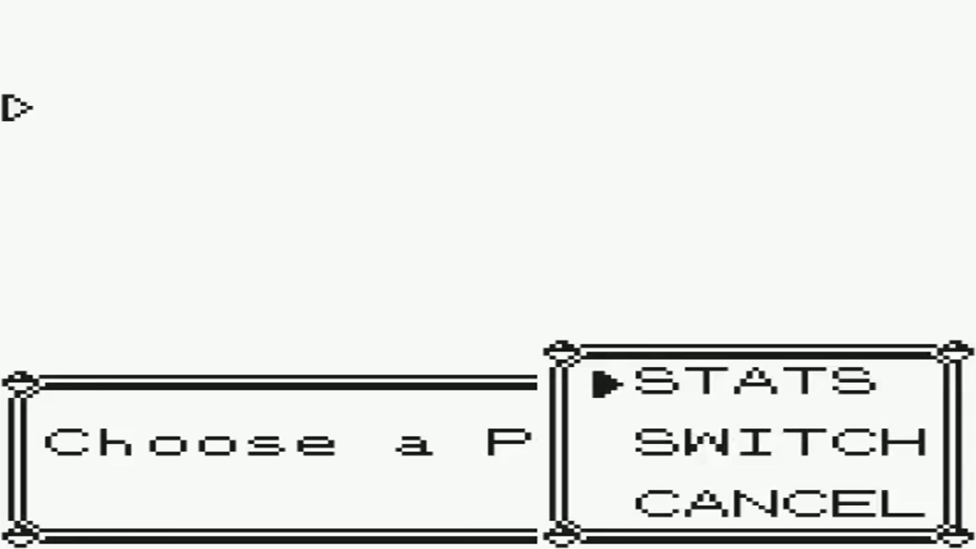 A screenshot of gameplay from Pokemon Yellow. 