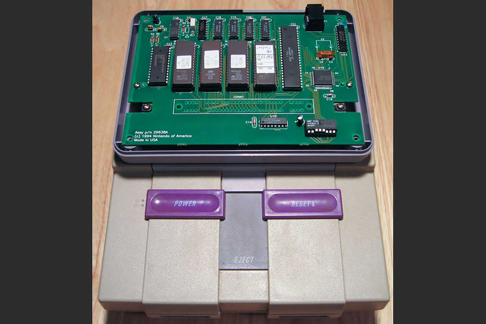 Nintendo Power Fest 94 game cartridge with top off
