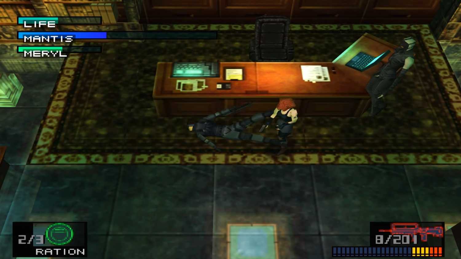 A screenshot of gameplay from Metal Gear Solid.