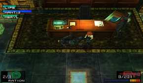 A screenshot of gameplay from Metal Gear Solid.