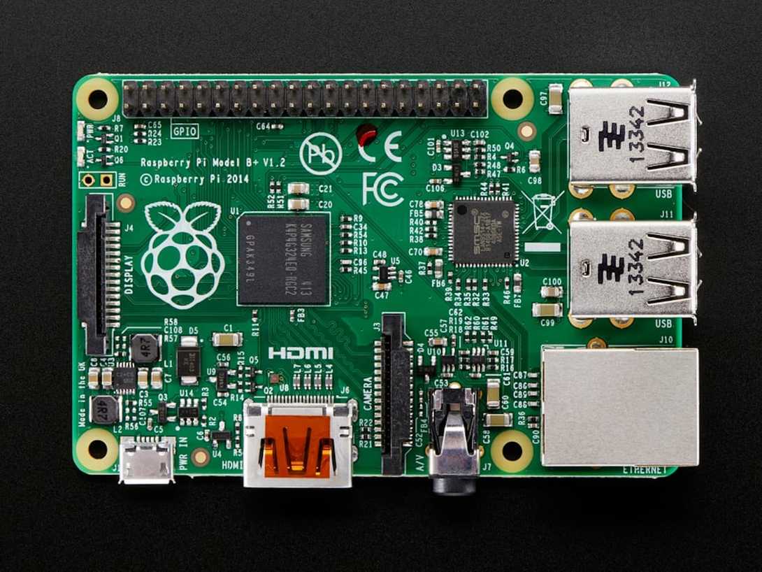 Raspberry Pi 1 Model B Top View