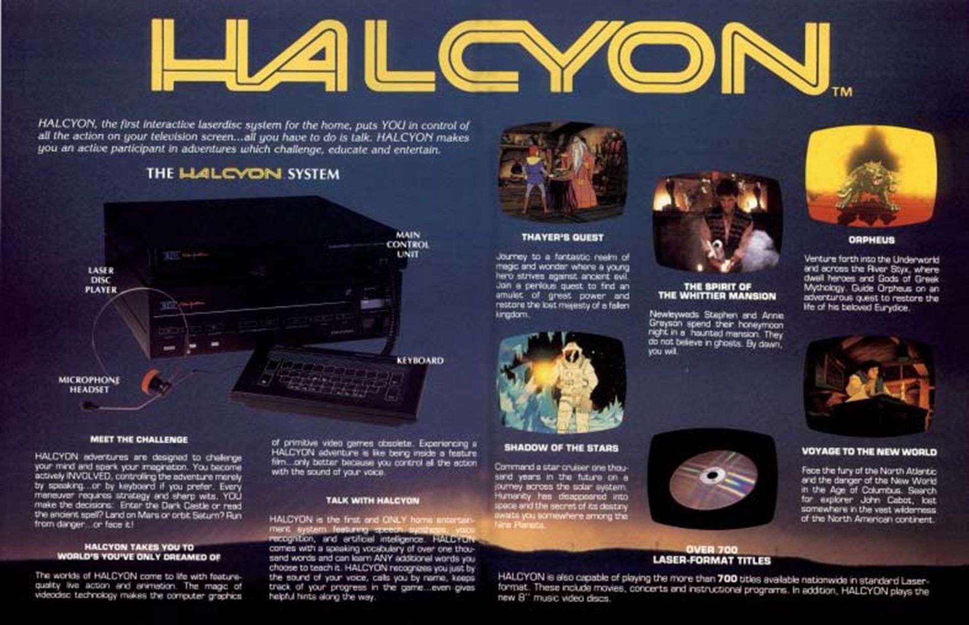 An advertisment for the RDI Halcyon console.