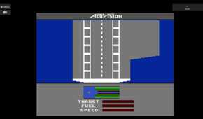 Retro Classics game where you fly a plane, showing the ship that planes take off from