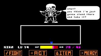 A screenshot of gameplay from Undertale.