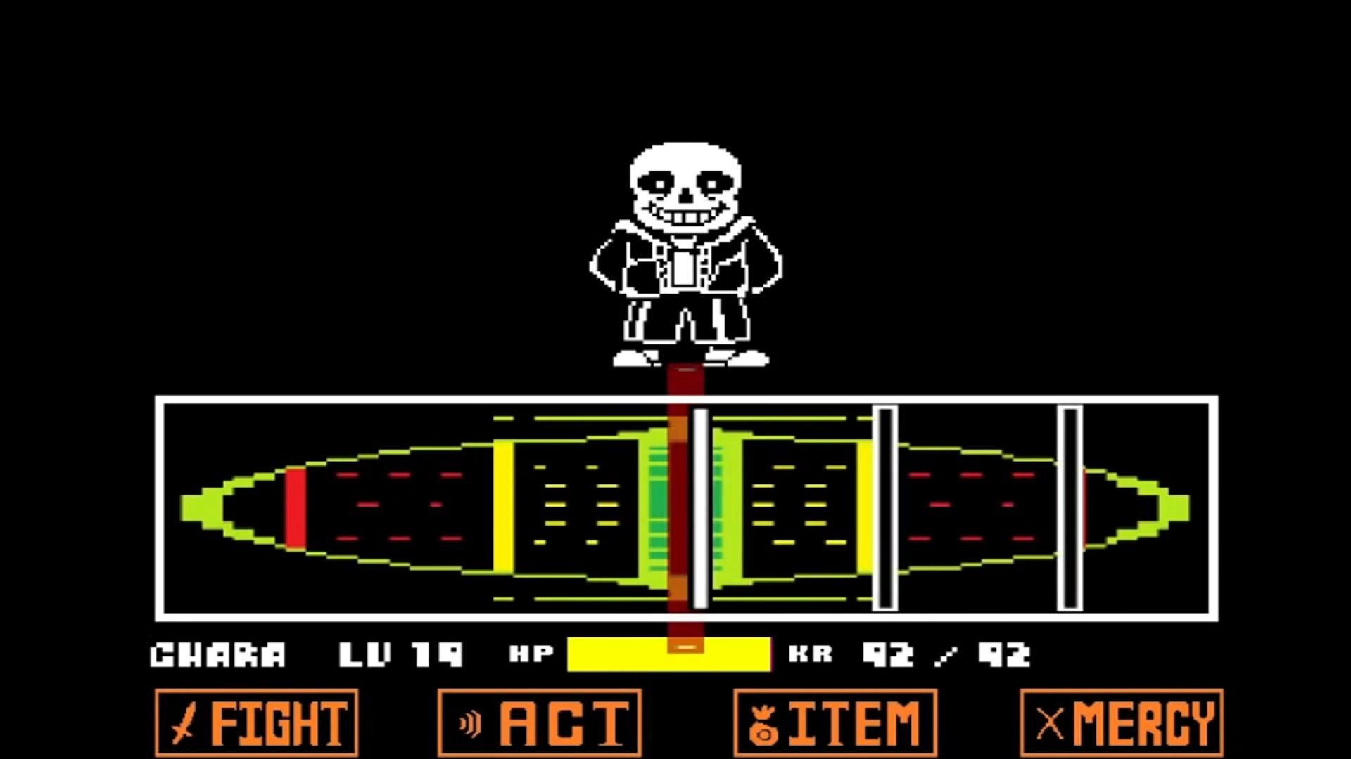 A screenshot of gameplay from Undertale.