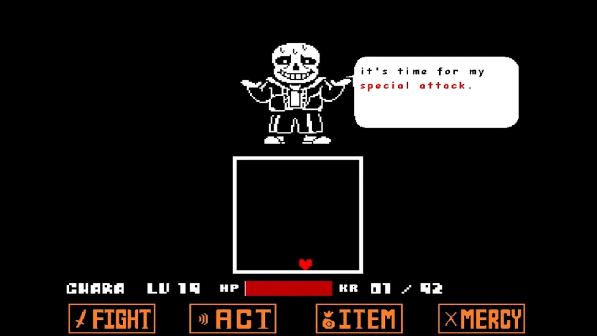 A screenshot of gameplay from Undertale.