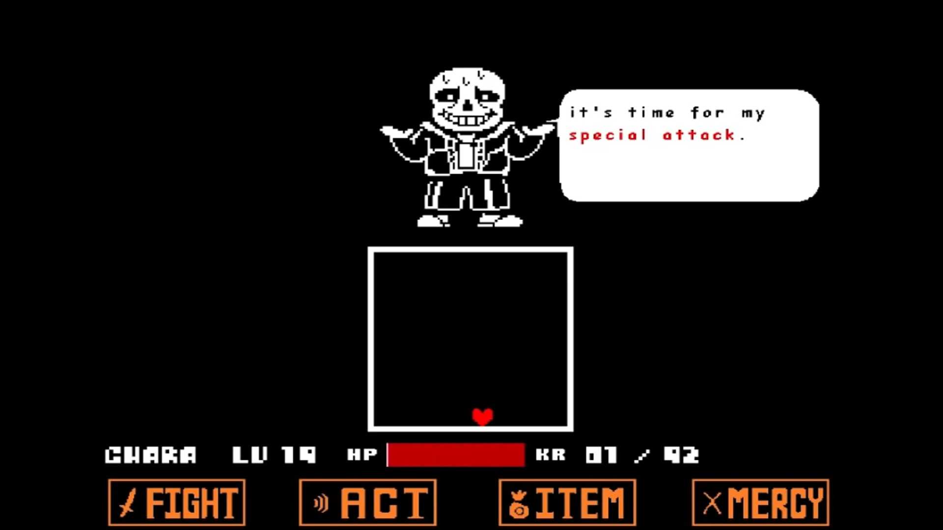 A screenshot of gameplay from Undertale.