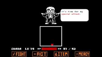 A screenshot of gameplay from Undertale.