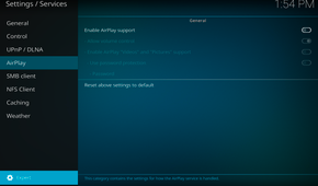 Kodi expert settings