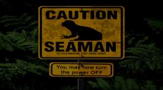 A screenshot of gameplay for Seaman