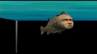 A screenshot of gameplay for Seaman