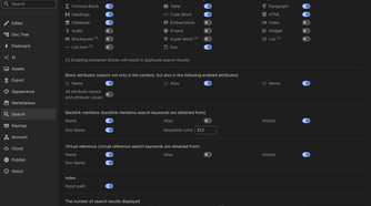 Search settings on SiYuan