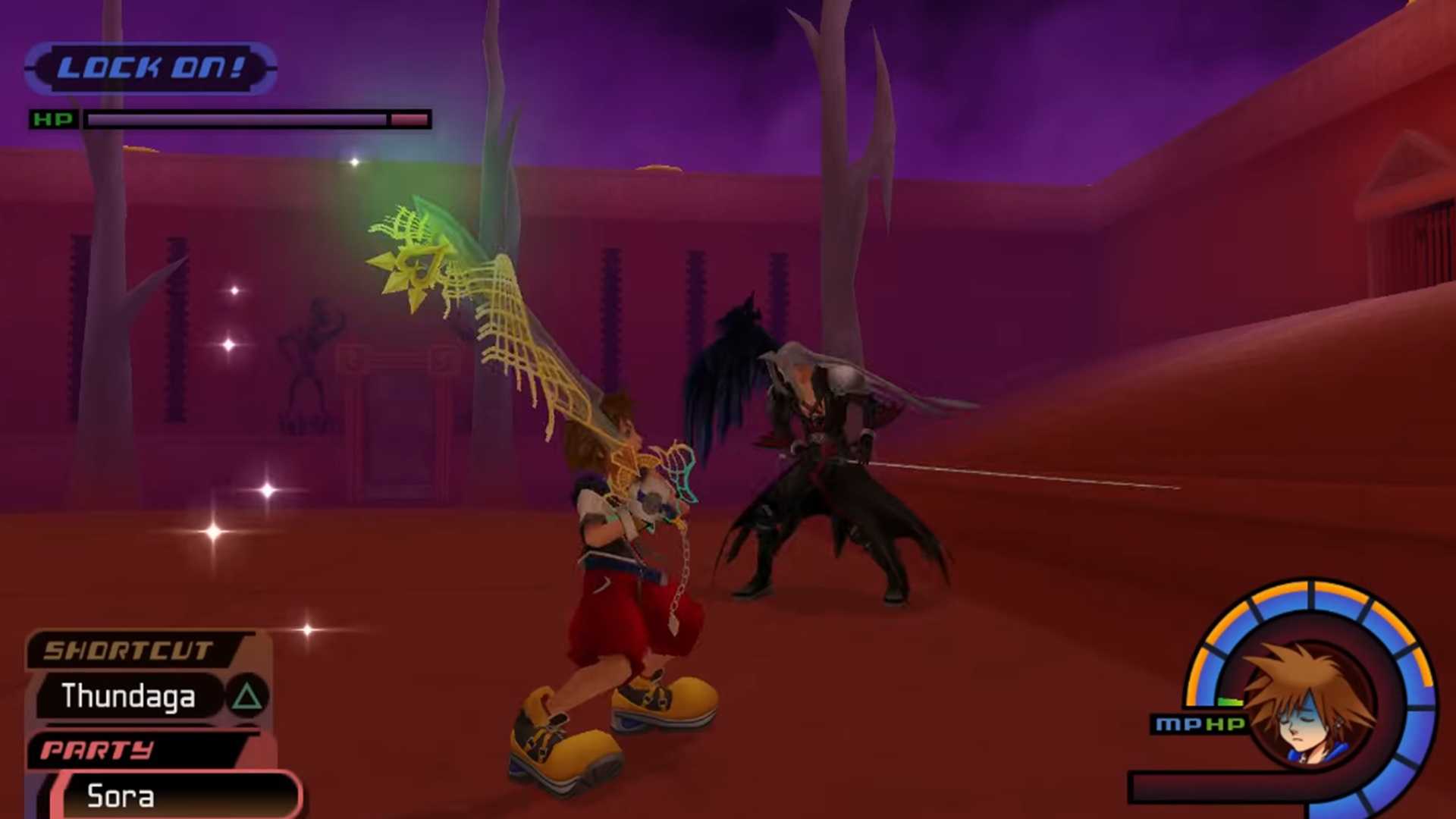 A screenshot of gameplay from Kingdom Hearts Final Mix.